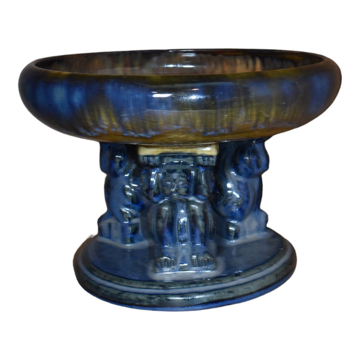 Fulper 1909-17 Vintage Arts And Crafts Pottery Flambe Effigy Bowl 438