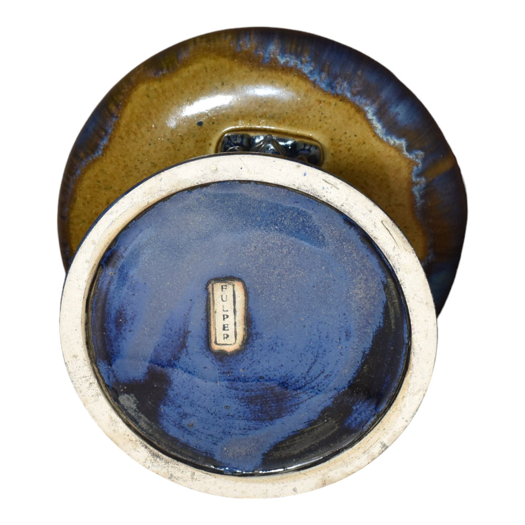 Fulper 1909-17 Vintage Arts And Crafts Pottery Flambe Effigy Bowl 438