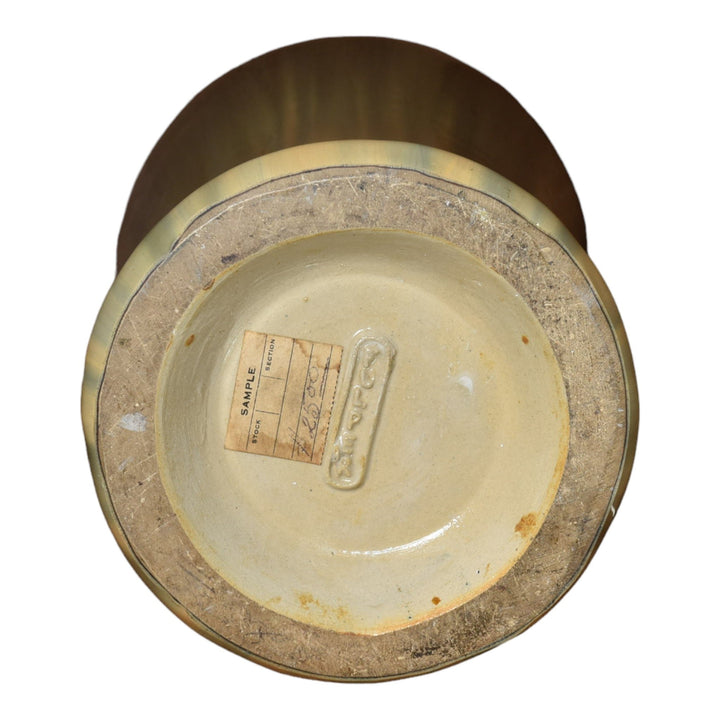 Fulper 1917-23 Arts And Crafts Pottery Green Brown Flambe Ceramic Floor Vase 590 - Just Art Pottery