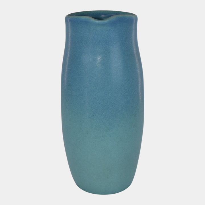 Van Briggle 1930s One of Kind Hand Thrown Art Pottery Blue Pitcher Wills