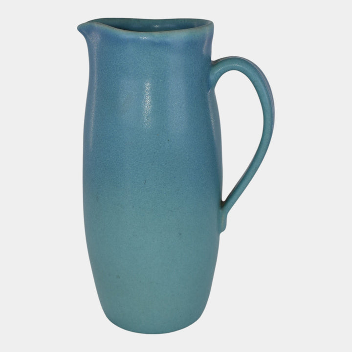 Van Briggle 1930s One of Kind Hand Thrown Art Pottery Blue Pitcher Wills
