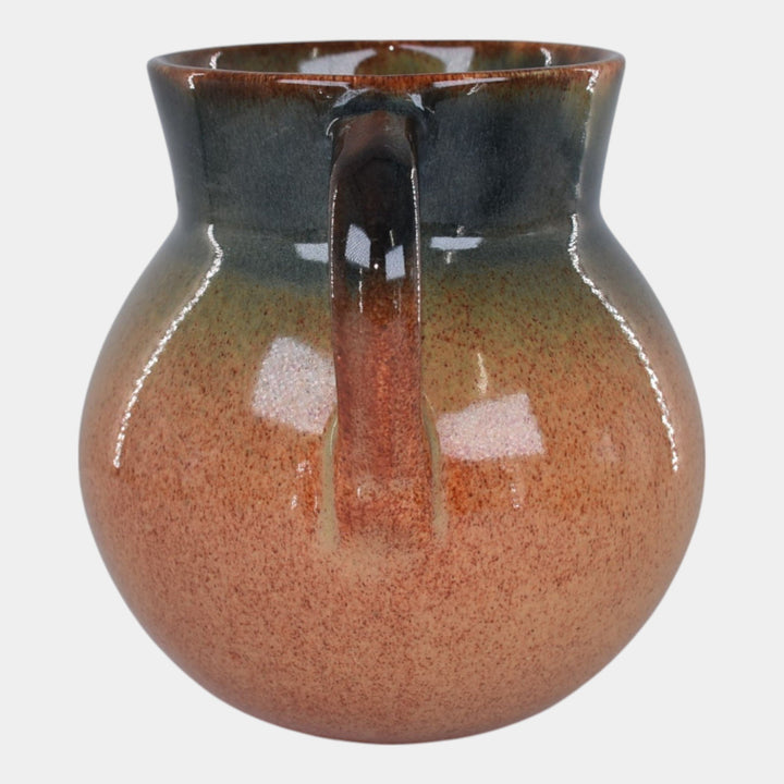 Pittsville Wisconsin Art Pottery Orange Peach Skin Vintage Ceramic Vase 111