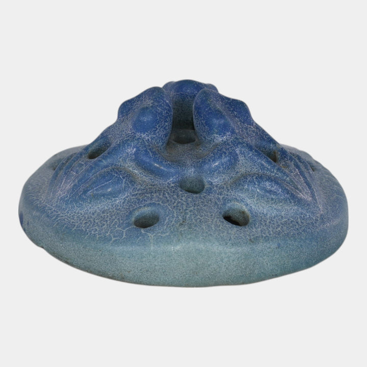 Van Briggle Late Teens Vintage Arts And Crafts Pottery Blue Ceramic Flower Frog