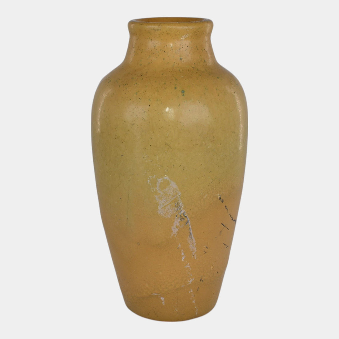 Van Briggle 1905 Vintage Arts And Crafts Pottery Matte Yellow Vase 313
