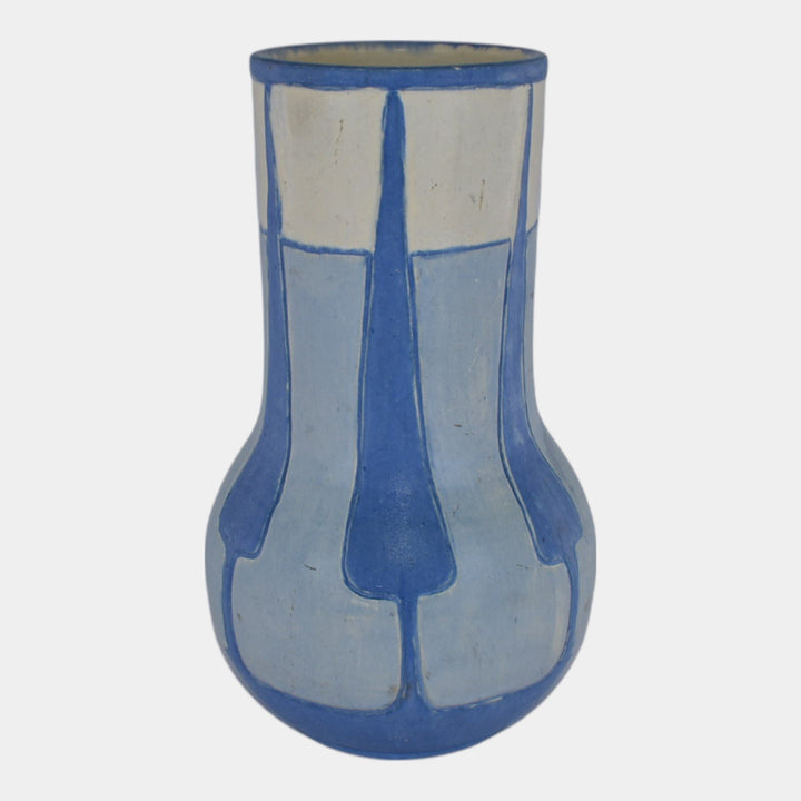 Door Studio Art Pottery 2013 Hand Thrown Blue Arts And Crafts Style Vase