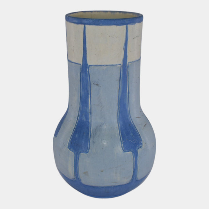 Door Studio Art Pottery 2013 Hand Thrown Blue Arts And Crafts Style Vase