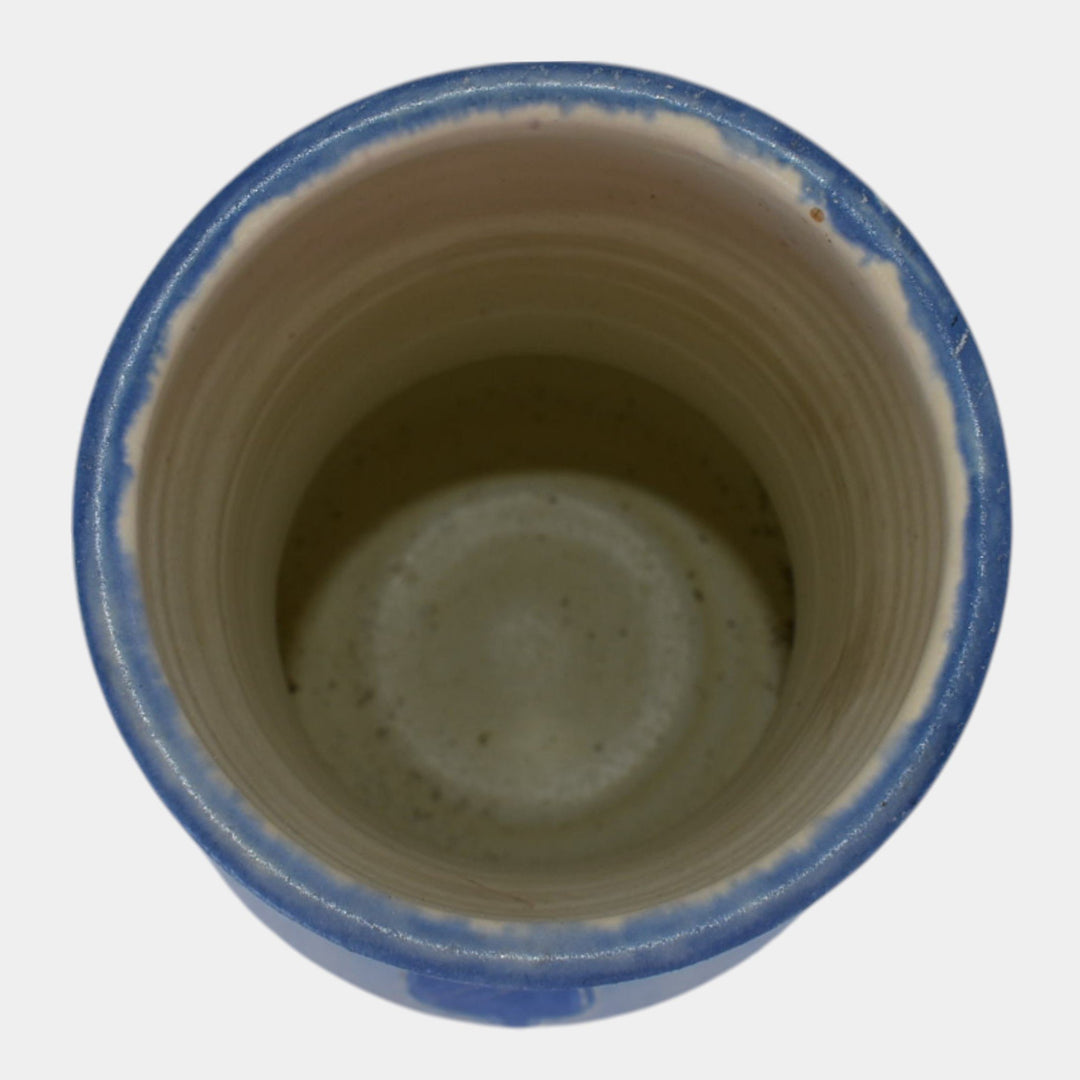 Door Studio Art Pottery 2013 Hand Thrown Blue Arts And Crafts Style Vase