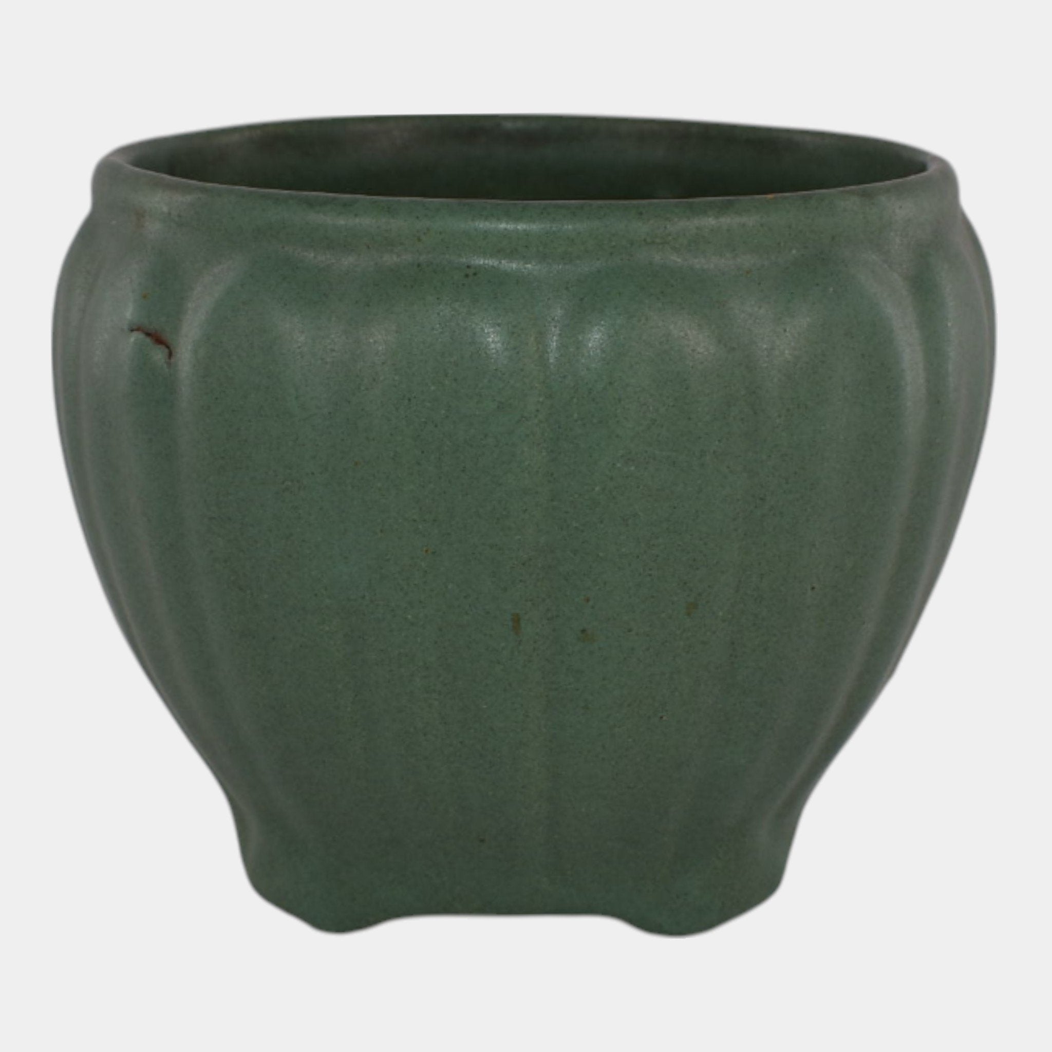 Zanesville Stoneware Arts and Crafts Pottery Matte Green