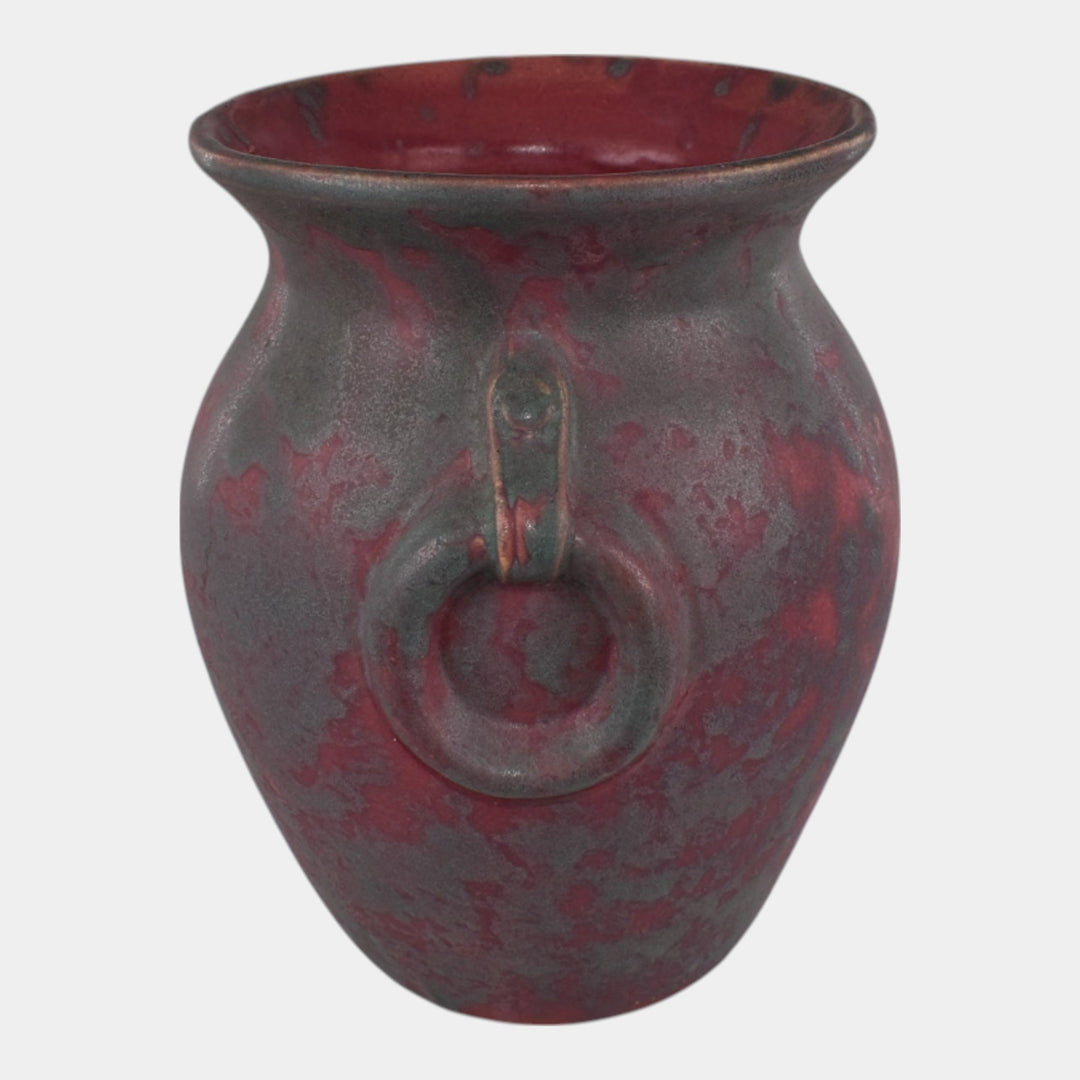 Burley Winter 1930s Vintage Art Pottery Mottled Purple Art Deco Vase 53