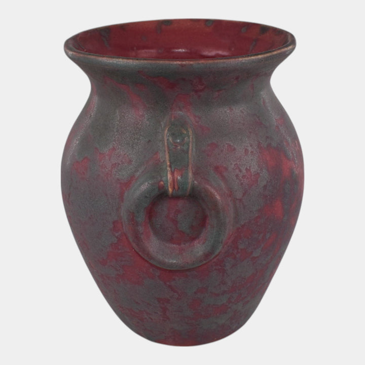 Burley Winter 1930s Vintage Art Pottery Mottled Purple Art Deco Vase 53