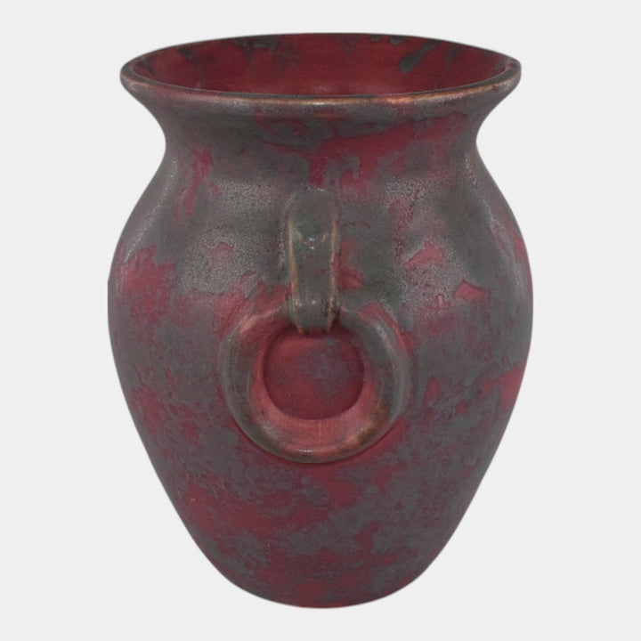 Burley Winter 1930s Vintage Art Pottery Mottled Purple Art Deco Vase 53