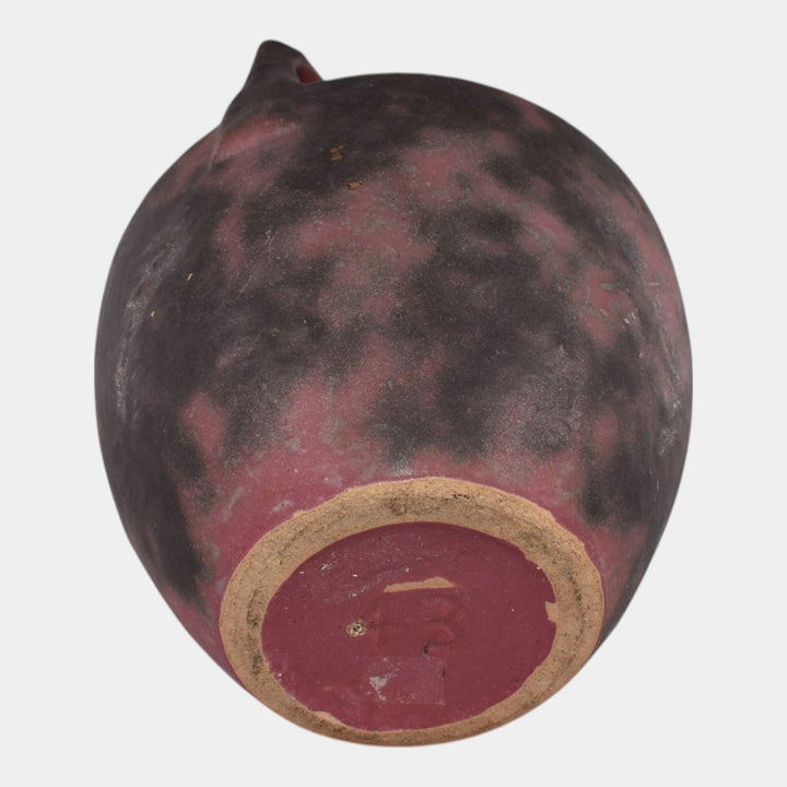 Burley Winter 1930s Vintage Art Pottery Mottled Purple Art Deco Vase 43