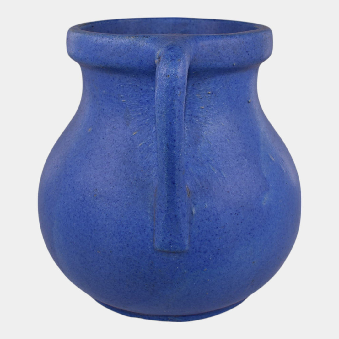 Burley Winter 1930s Vintage Arts And Crafts Pottery Blue Ceramic Vase 54