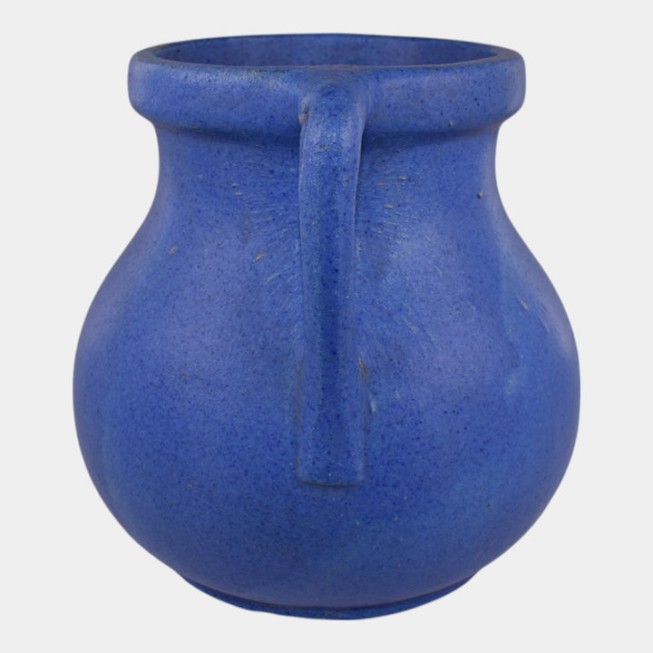 Burley Winter 1930s Vintage Arts And Crafts Pottery Blue Ceramic Vase 54