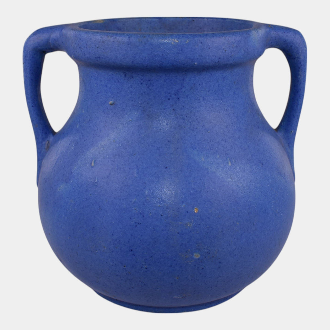Burley Winter 1930s Vintage Arts And Crafts Pottery Blue Ceramic Vase 54
