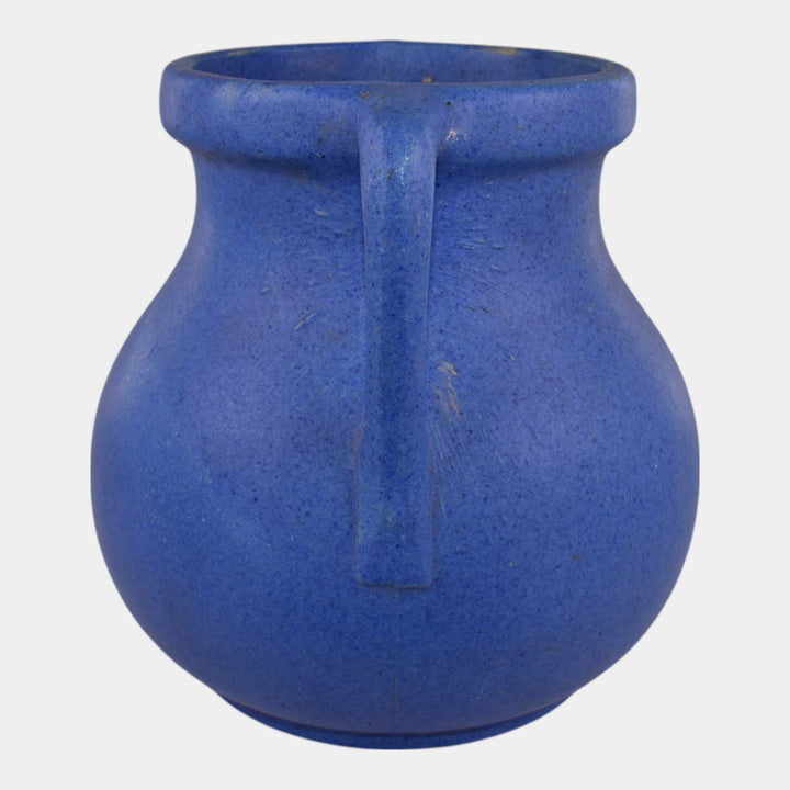 Burley Winter 1930s Vintage Arts And Crafts Pottery Blue Ceramic Vase 54