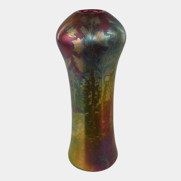 Weller Sicard 1902-07 Art Nouveau Pottery Iridescent Luster Ceramic Vase - Just Art Pottery