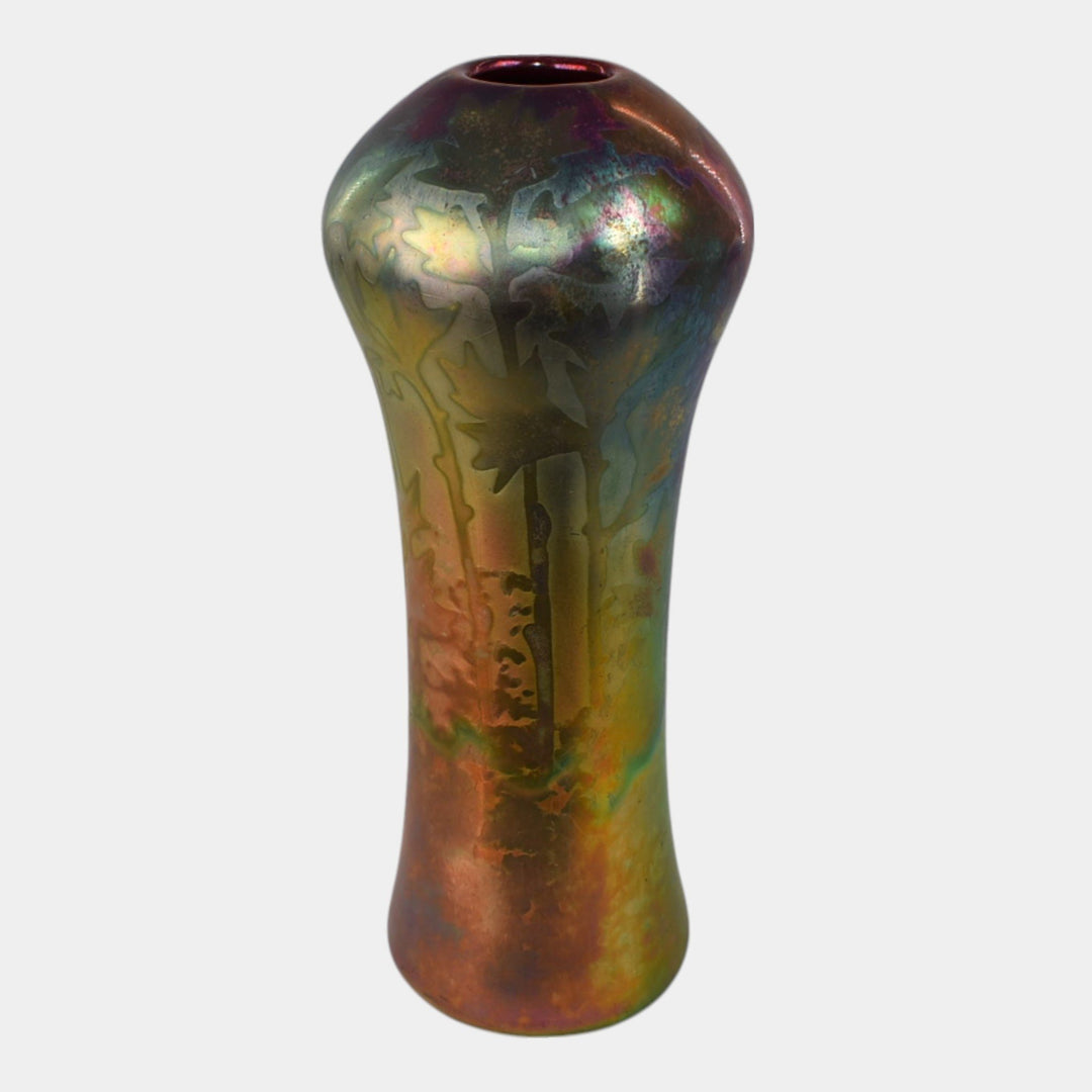 Weller Sicard 1902-07 Art Nouveau Pottery Iridescent Luster Ceramic Vase - Just Art Pottery