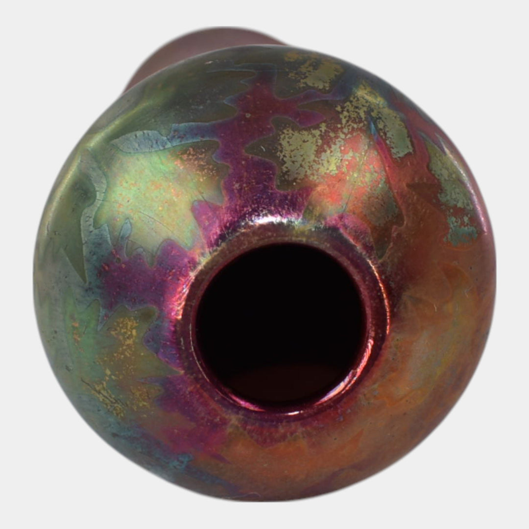 Weller Sicard 1902-07 Art Nouveau Pottery Iridescent Luster Ceramic Vase - Just Art Pottery