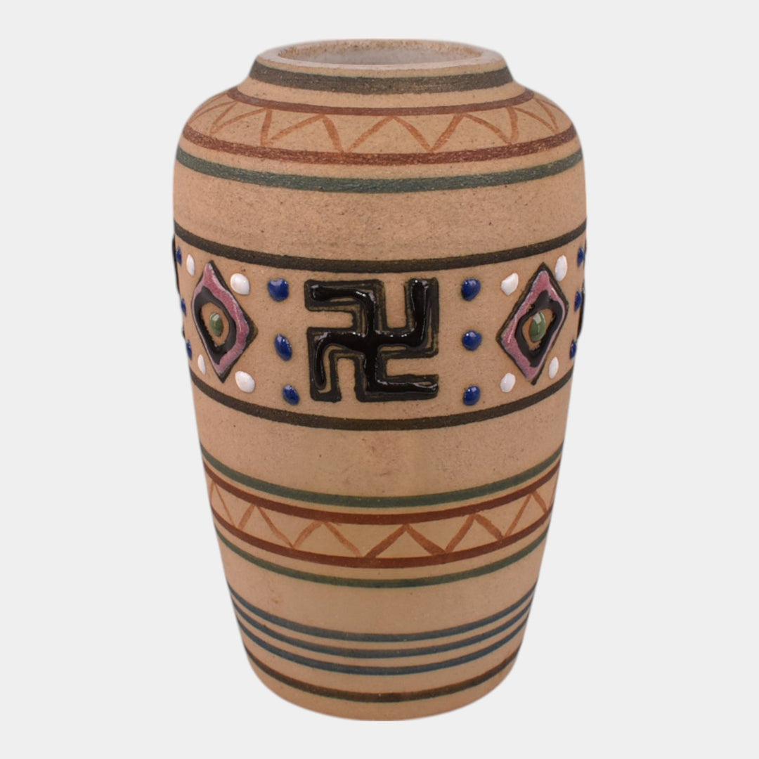 Brush McCoy Zuniart 1924 Art Pottery Native American Design Ceramic Vase 052 - Just Art Pottery