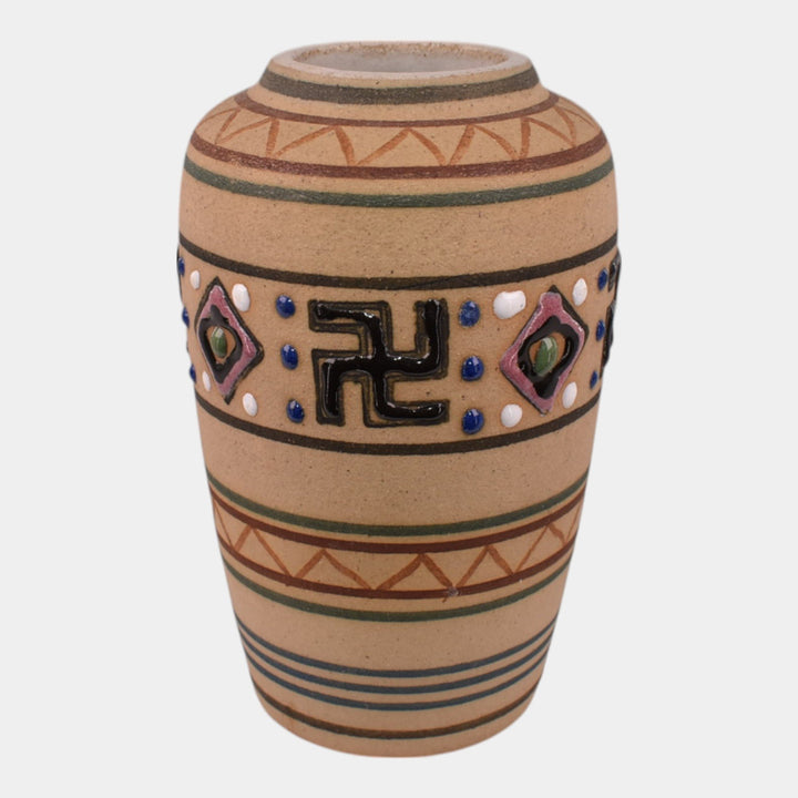 Brush McCoy Zuniart 1924 Art Pottery Native American Design Ceramic Vase 052 - Just Art Pottery