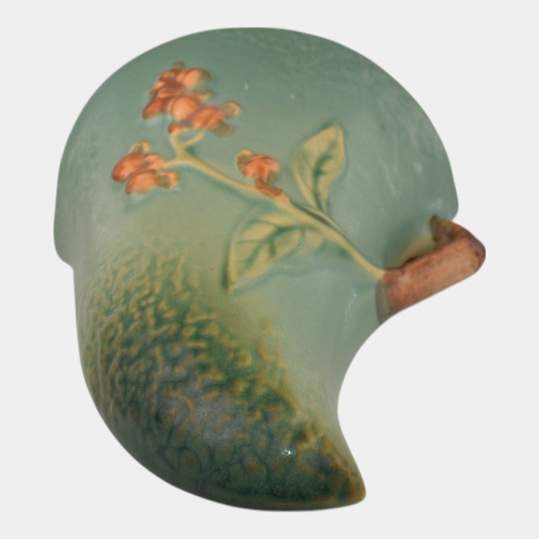 Roseville Bittersweet Green 1941 Mid Century Modern Pottery Wall Pocket 866-7