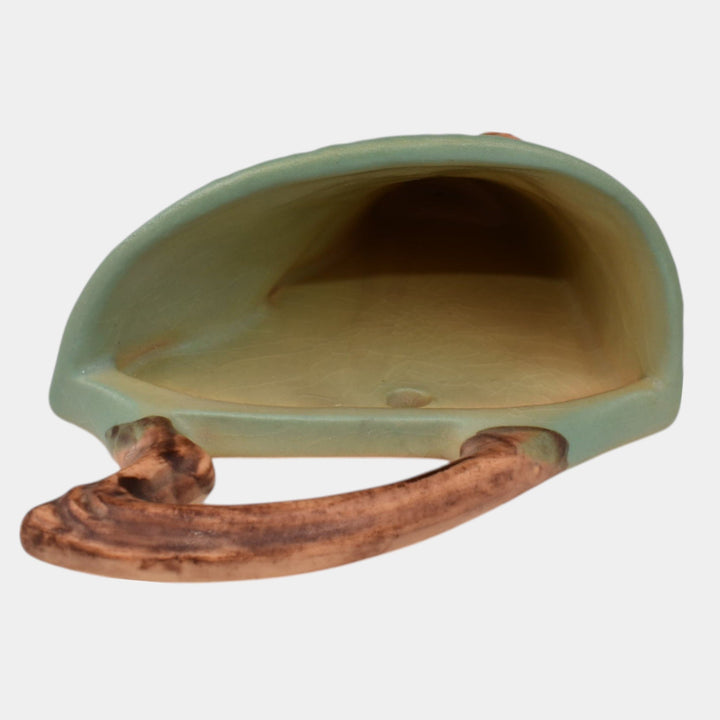 Roseville Bittersweet Green 1941 Mid Century Modern Pottery Wall Pocket 866-7