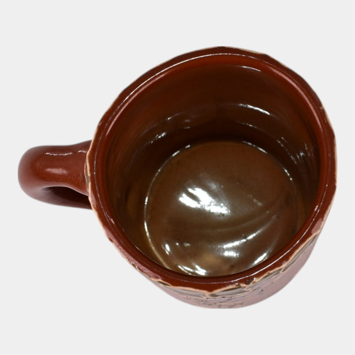 Weller Pottery Rhead Faience Birdimal Cat with Oriental Woman Mug 462 - Just Art Pottery