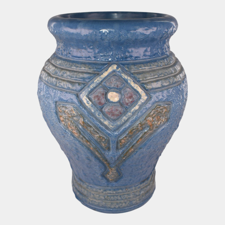 Roseville Mostique Experimental Blue Trial Glaze 1916 Vintage Art Pottery Vase