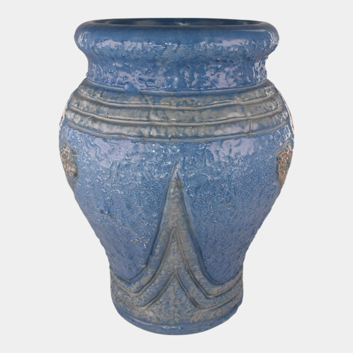 Roseville Mostique Experimental Blue Trial Glaze 1916 Vintage Art Pottery Vase