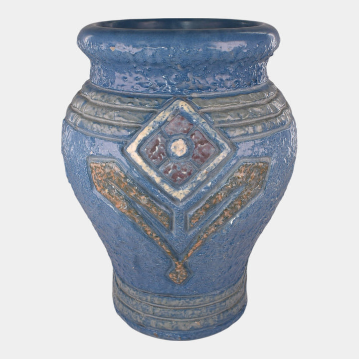 Roseville Mostique Experimental Blue Trial Glaze 1916 Vintage Art Pottery Vase