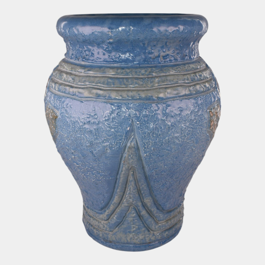 Roseville Mostique Experimental Blue Trial Glaze 1916 Vintage Art Pottery Vase