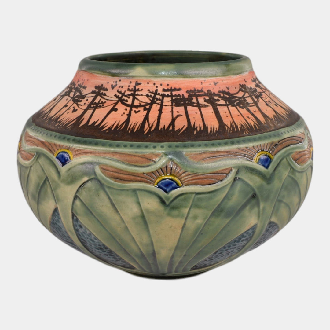 Calmwater Designs Stephanie Young Studio Art Pottery Scenic Powerlines Vase