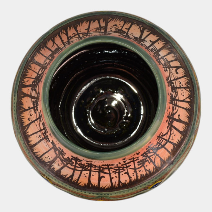 Calmwater Designs Stephanie Young Studio Art Pottery Scenic Powerlines Vase