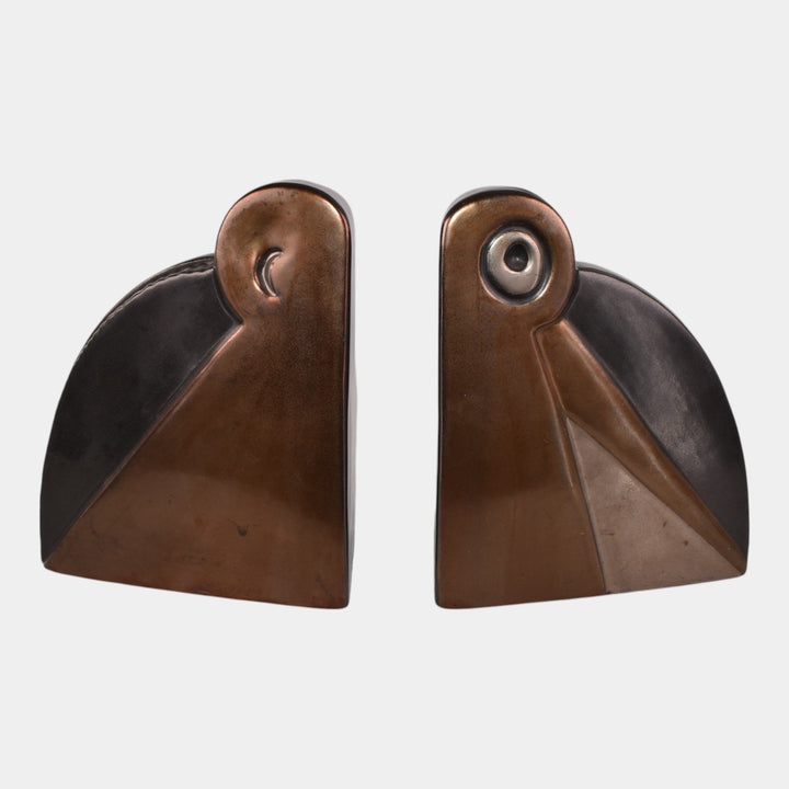 Cowan Vintage Art Deco Pottery Pelican Ceramic Bookends