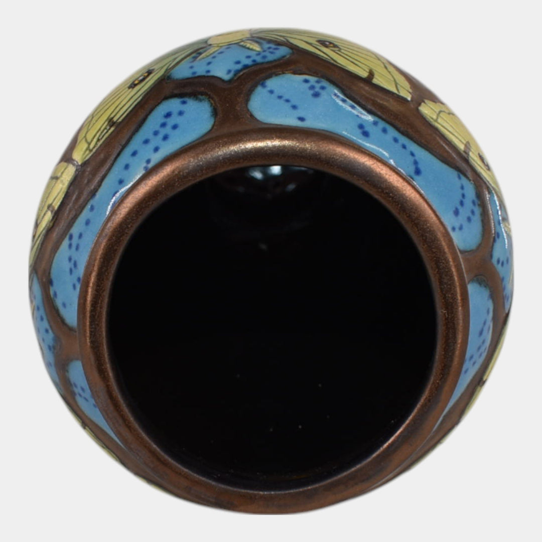 Calmwater Designs Stephanie Young Studio Art Pottery Luna Moth Porcelain Vase
