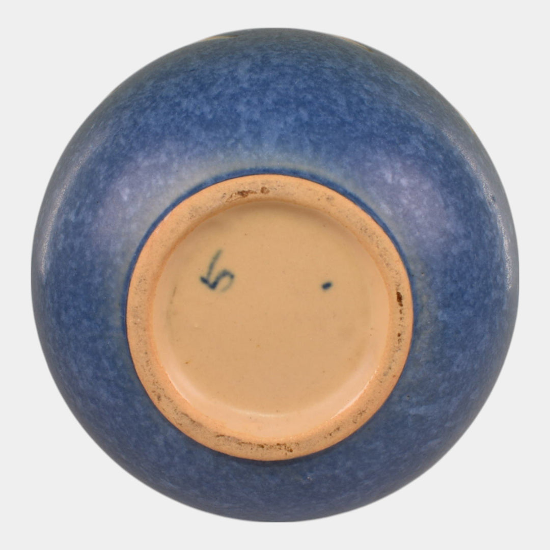 Roseville Falline Blue 1933 Vintage Arts And Crafts Pottery Ceramic Vase 647-7