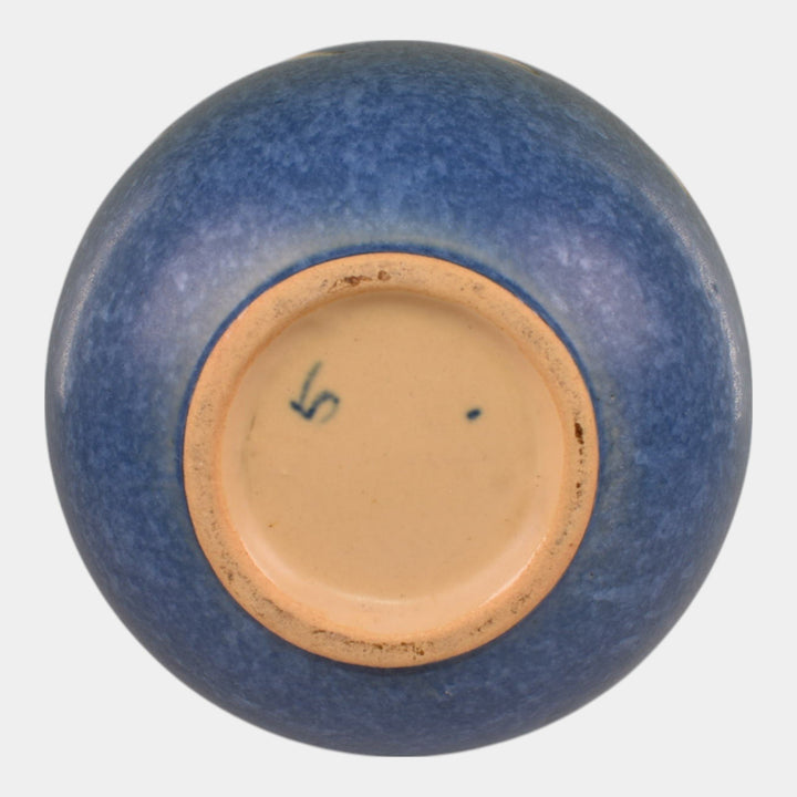 Roseville Falline Blue 1933 Vintage Arts And Crafts Pottery Ceramic Vase 647-7