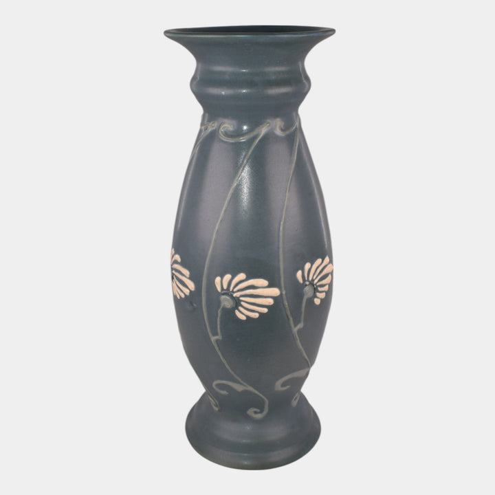 Roseville Aztec Blue 1905 Vintage Arts And Crafts Pottery Ceramic Vase 7