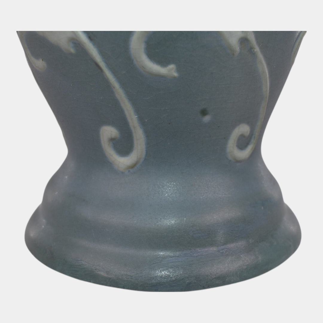 Roseville Aztec Blue 1905 Vintage Arts And Crafts Pottery Ceramic Vase 7