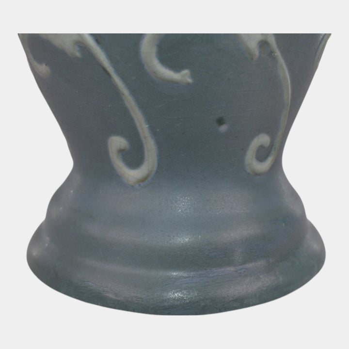Roseville Aztec Blue 1905 Vintage Arts And Crafts Pottery Ceramic Vase 7