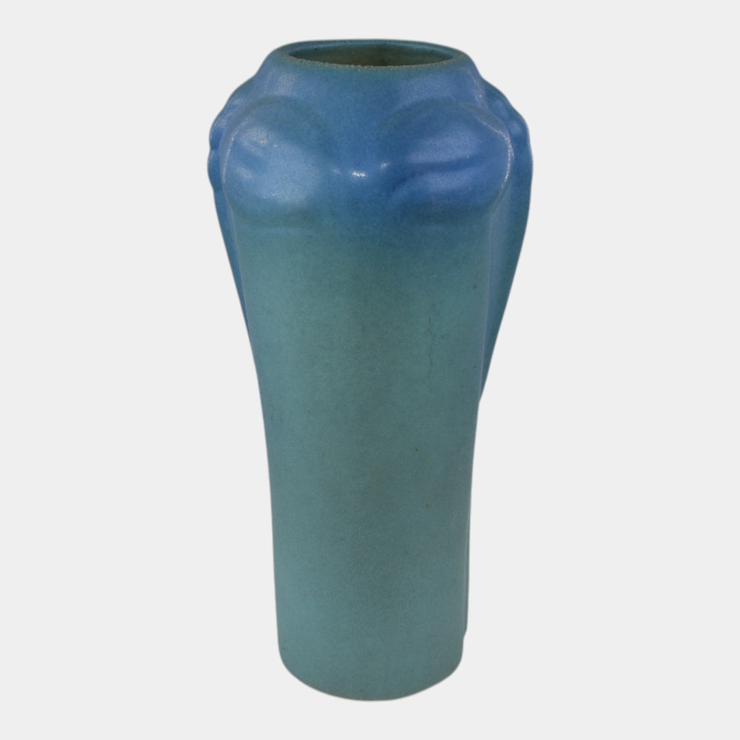 Van Briggle 1920s Vintage Arts And Crafts Pottery Blue Dragonfly Vase 792