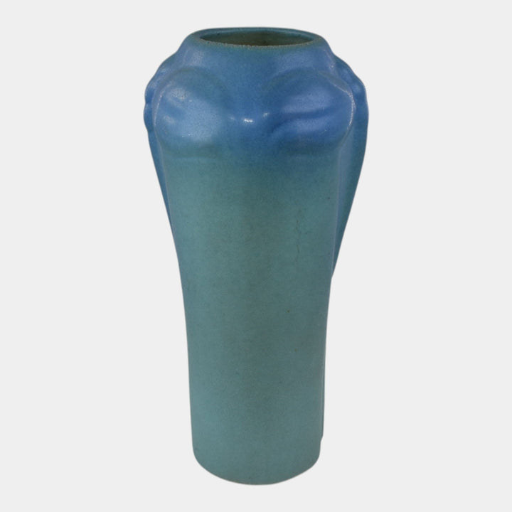 Van Briggle 1920s Vintage Arts And Crafts Pottery Blue Dragonfly Vase 792