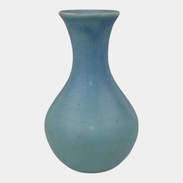 Van Briggle 1940s Vintage Original Hand Thrown Pottery Blue Vase