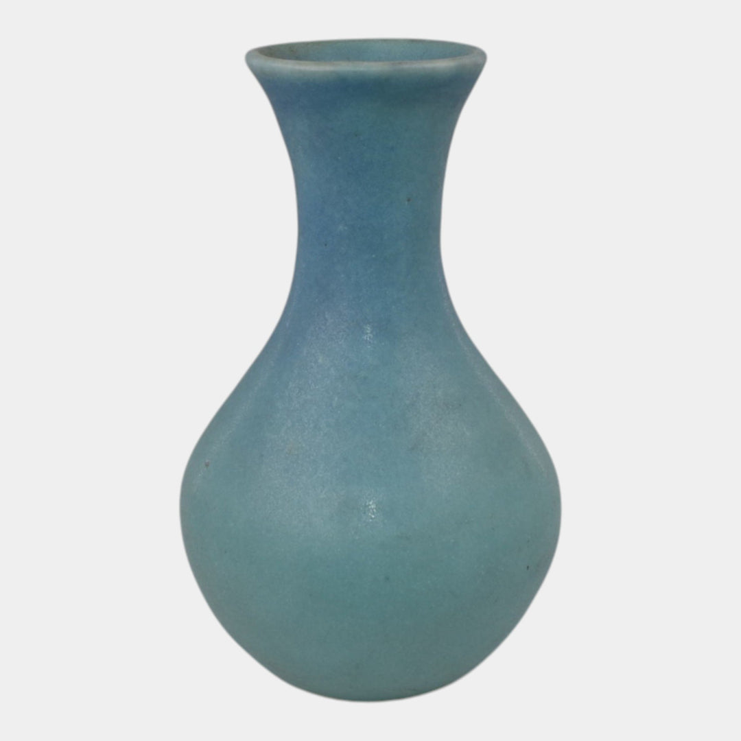 Van Briggle 1940s Vintage Original Hand Thrown Pottery Blue Vase