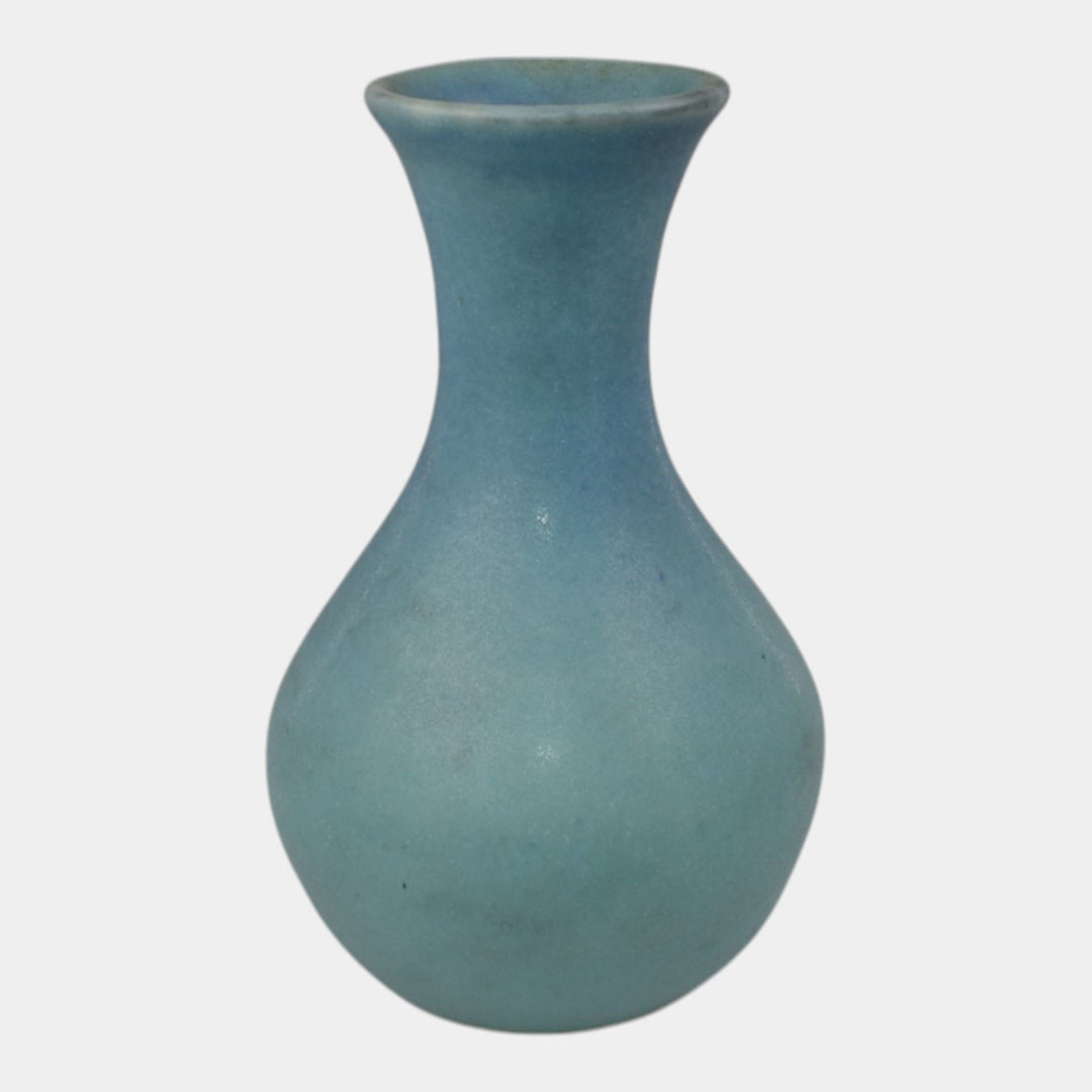 Van Briggle 1940s Vintage Original Hand Thrown Pottery Blue Vase