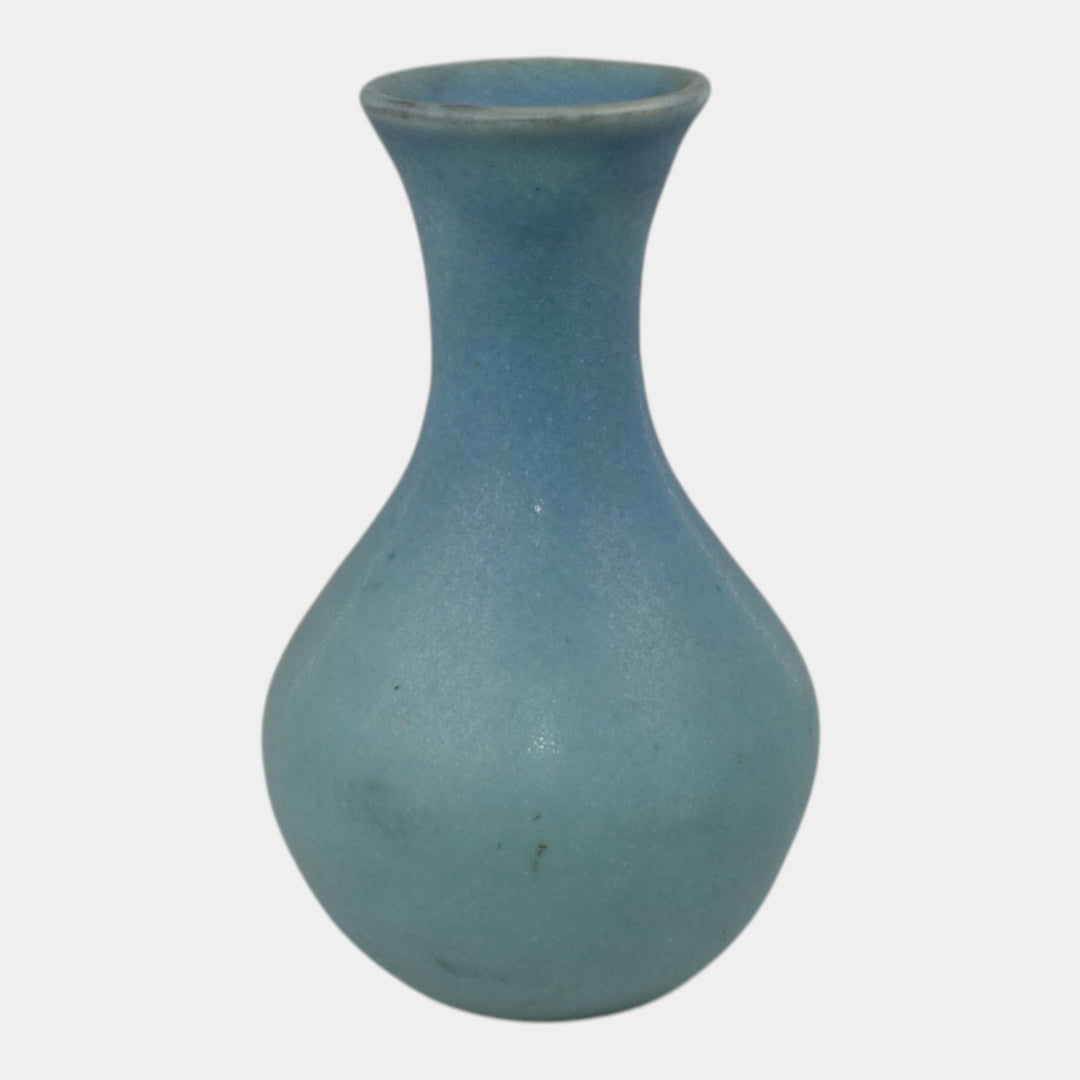Van Briggle 1940s Vintage Original Hand Thrown Pottery Blue Vase