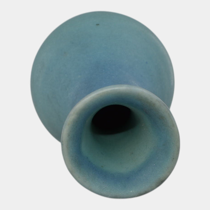 Van Briggle 1940s Vintage Original Hand Thrown Pottery Blue Vase