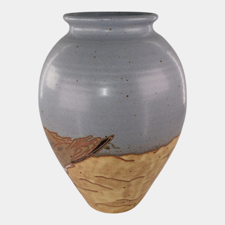 Common Ground Eric Olson 2005 Studio Art Pottery Royal Terns Seabird Vase - Just Art Pottery