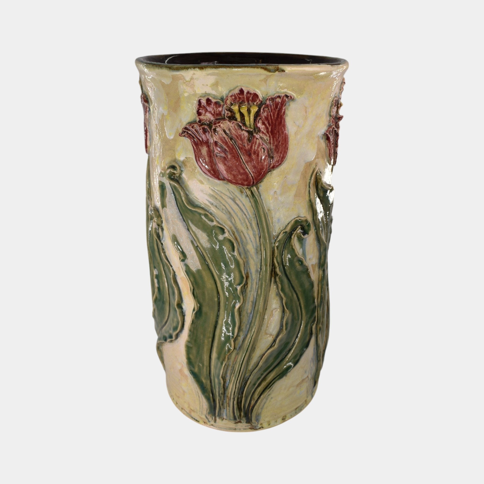 Turtle Island Maggie Jones Art Pottery Tulip Art Nouveau Umbrella